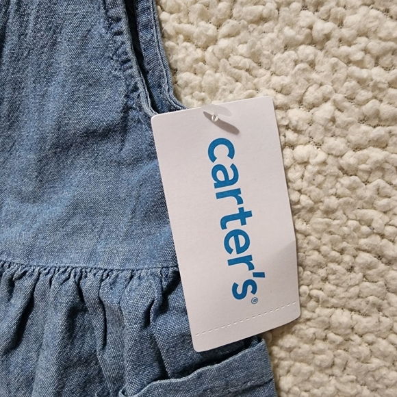 Carter's Blue Denim Top and Pink Butterfly Shorts Set Size 3M NWT - Picture 7 of 10